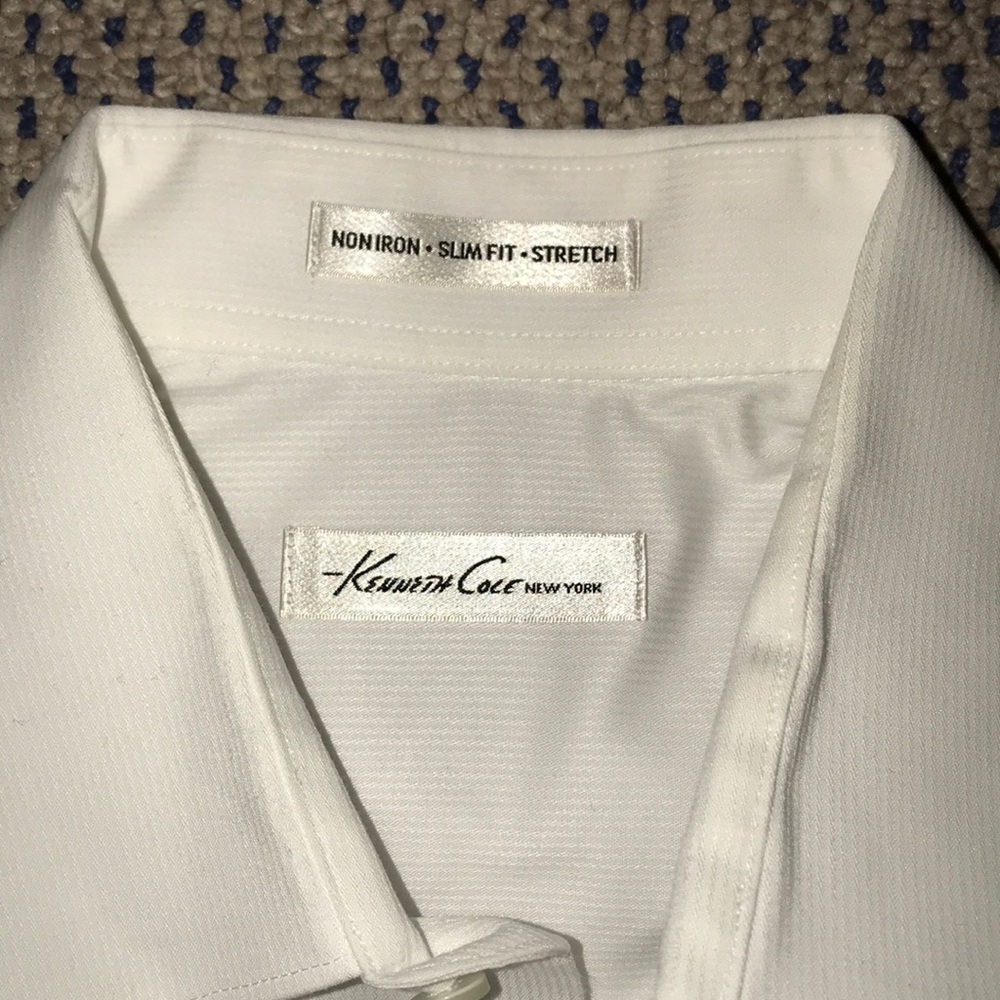 Kenneth Cole. White button down shirt.